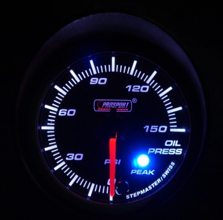 52mm Electrical Oil Pressure Gauge with Warning and Peak